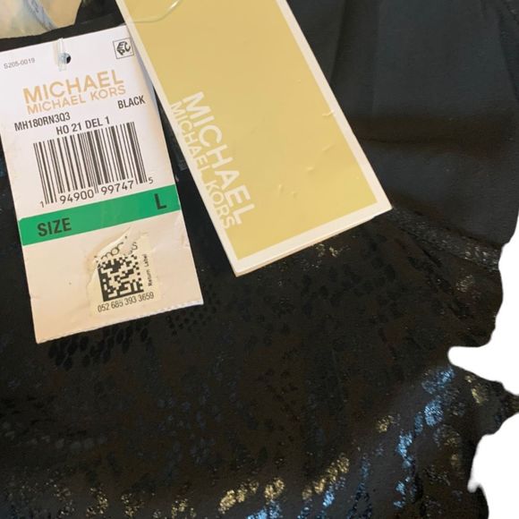 Michael Kors Long Sleeve Cold Shoulder Dress Size L - Picture 8 of 9